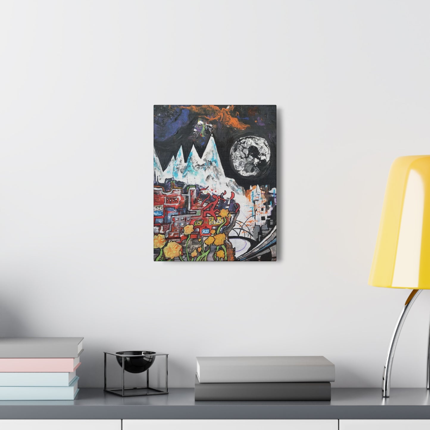 Radiohead Canvas Print - Album Cover Collage Painting - Every Radiohead Album Together on Original Painting! Great Gift for Musicians!