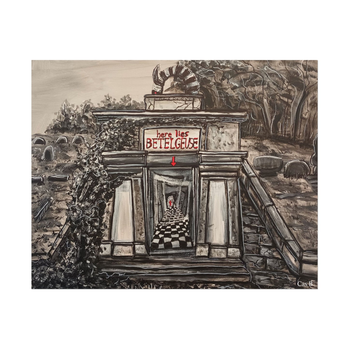 Beetlejuice X Hollywood Cemetery RVA Poster, 16x20" Matte or Semi Gloss
