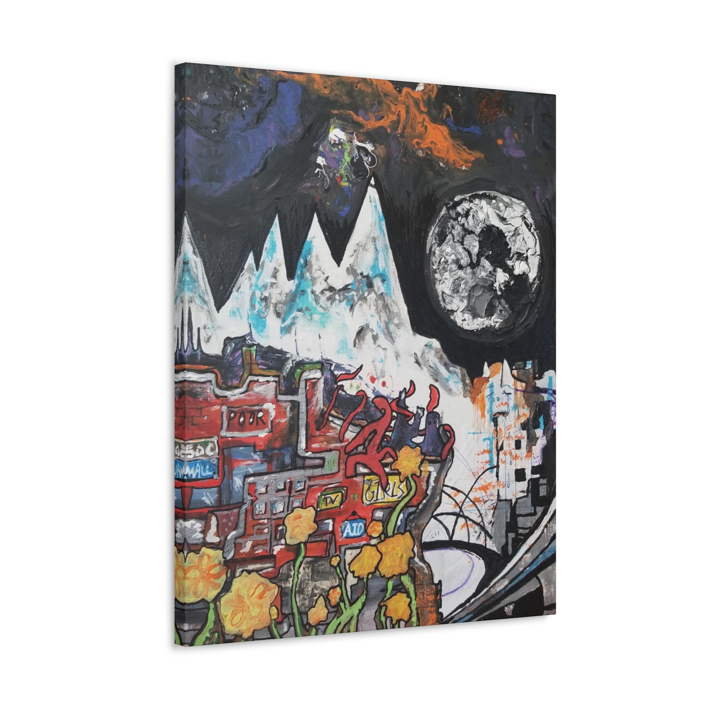 Radiohead Canvas Print - Album Cover Collage Painting - Every Radiohead Album Together on Original Painting! Great Gift for Musicians!