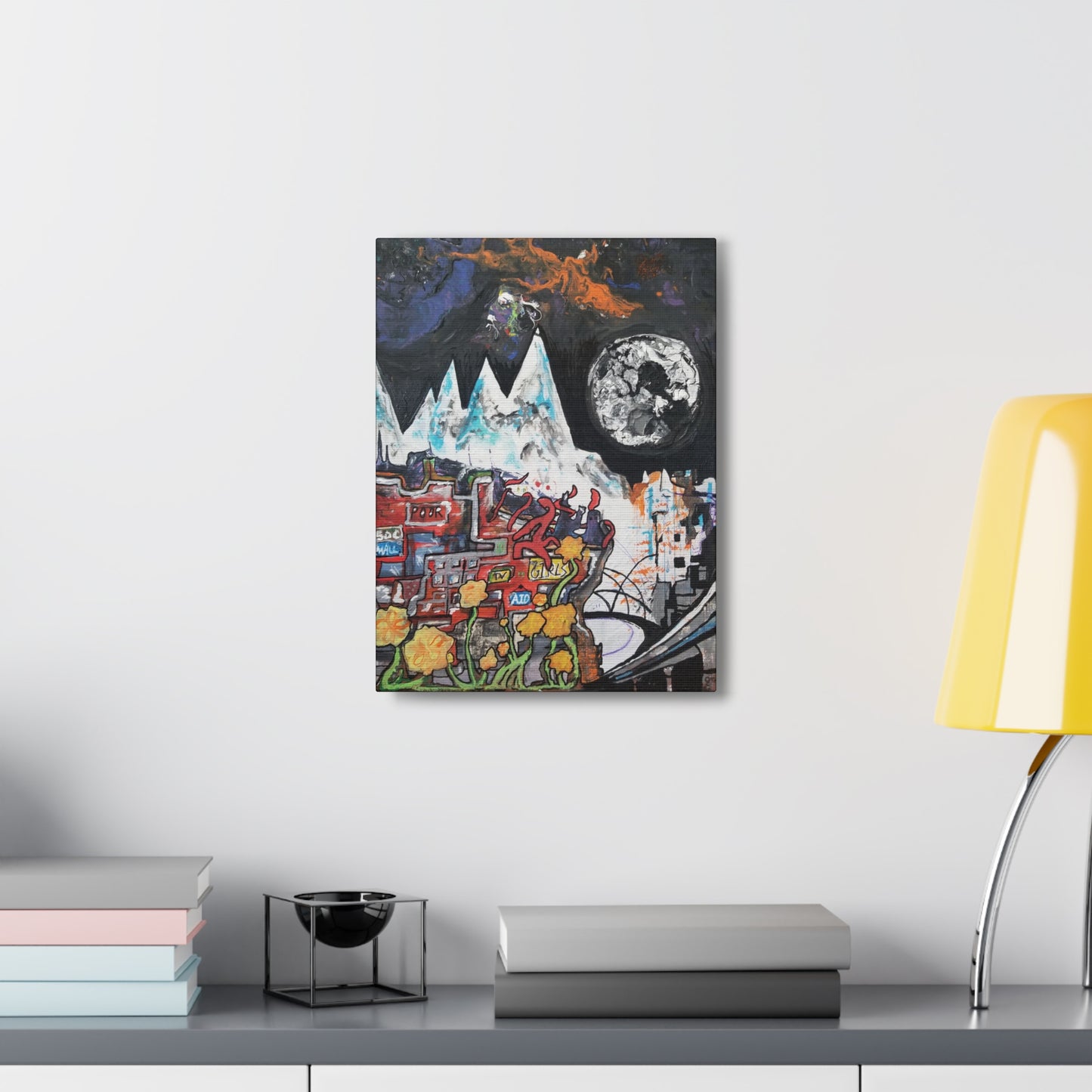 Radiohead Canvas Print - Album Cover Collage Painting - Every Radiohead Album Together on Original Painting! Great Gift for Musicians!