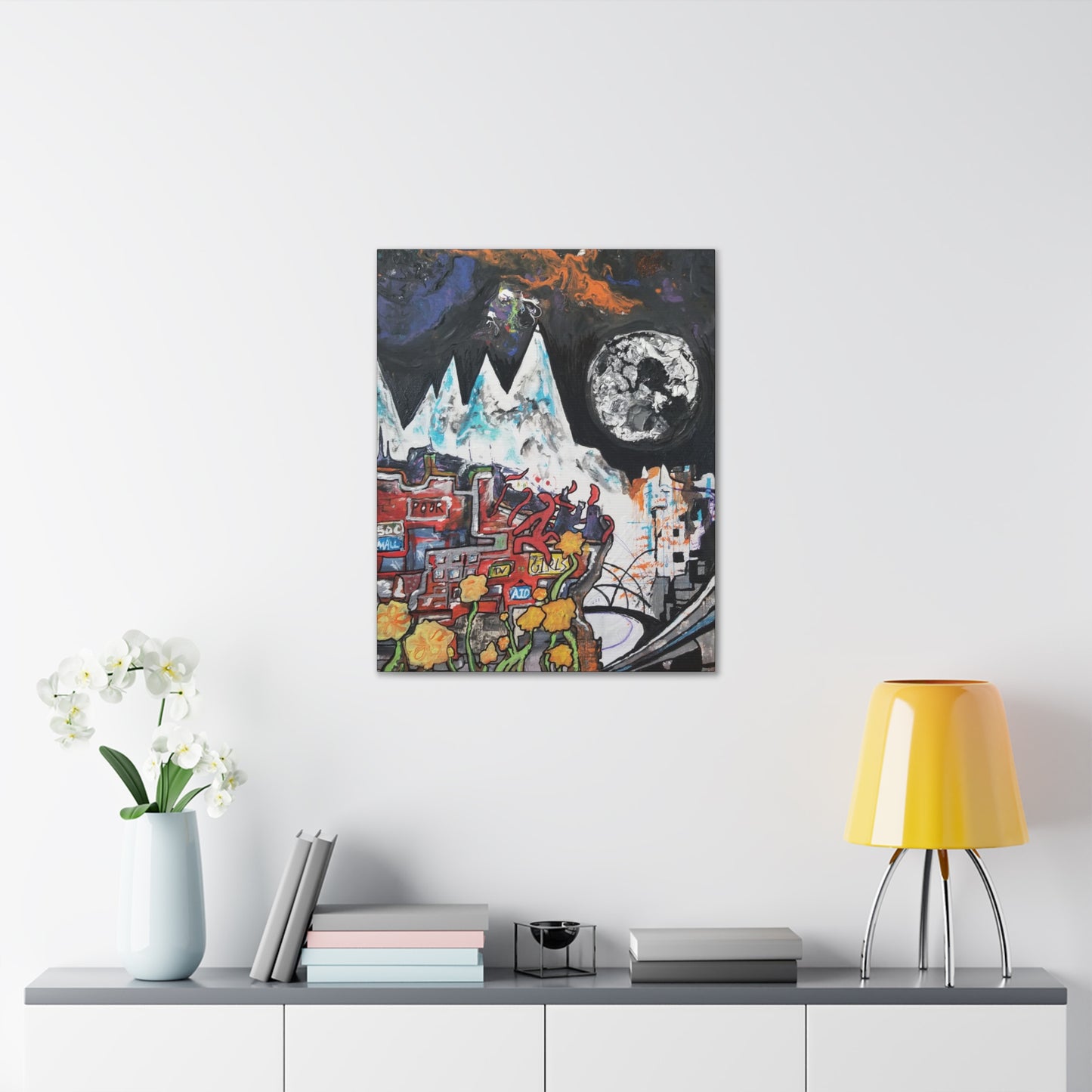 Radiohead Canvas Print - Album Cover Collage Painting - Every Radiohead Album Together on Original Painting! Great Gift for Musicians!