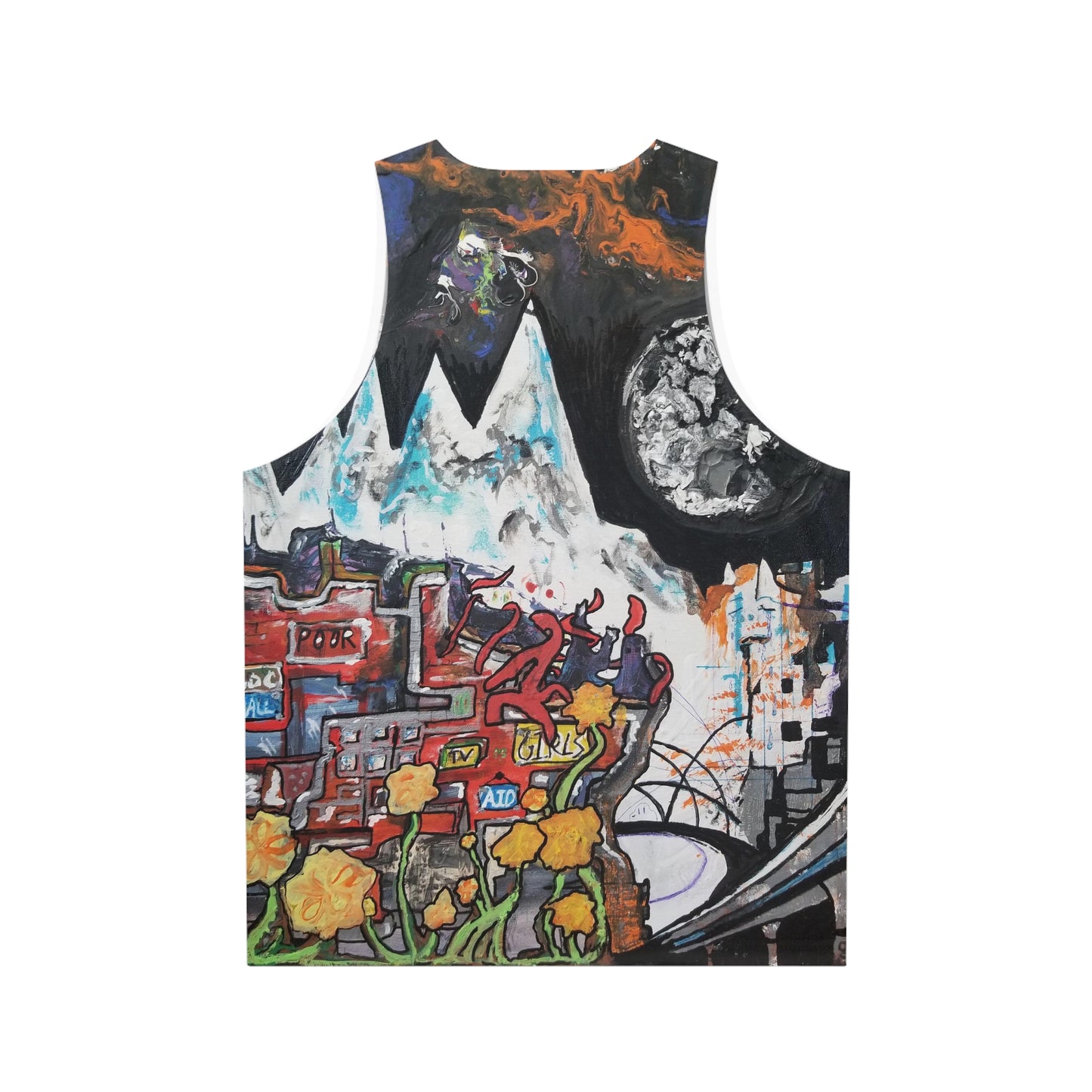 Radiohead Unisex Tank Top - Every Radiohead Album Together on Original Painting! Great Gift for Musicians!