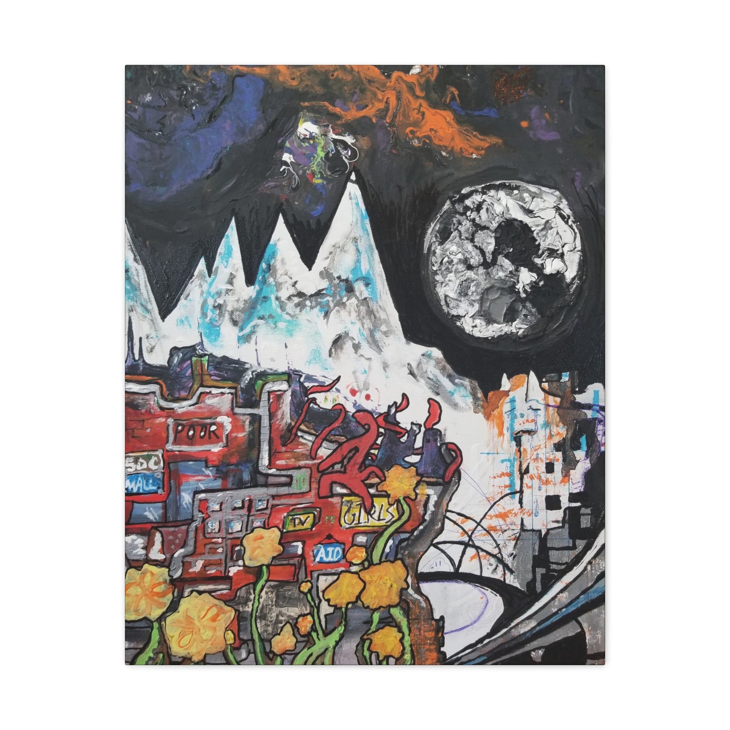 Radiohead Canvas Print - Album Cover Collage Painting - Every Radiohead Album Together on Original Painting! Great Gift for Musicians!