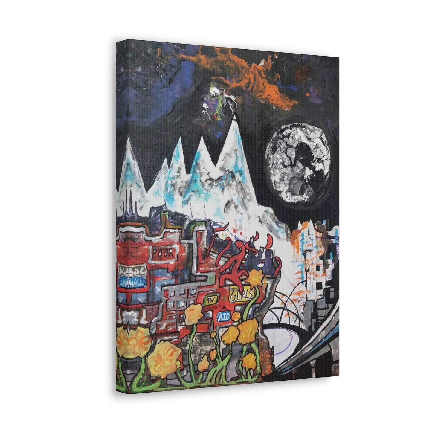 Radiohead Canvas Print - Album Cover Collage Painting - Every Radiohead Album Together on Original Painting! Great Gift for Musicians!