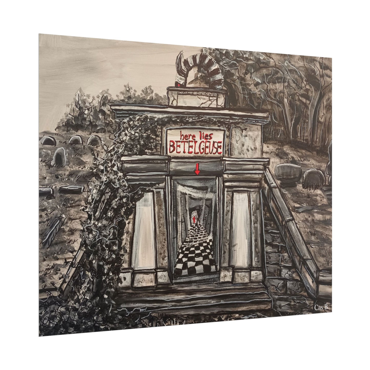 Beetlejuice X Hollywood Cemetery RVA Poster, 16x20" Matte or Semi Gloss