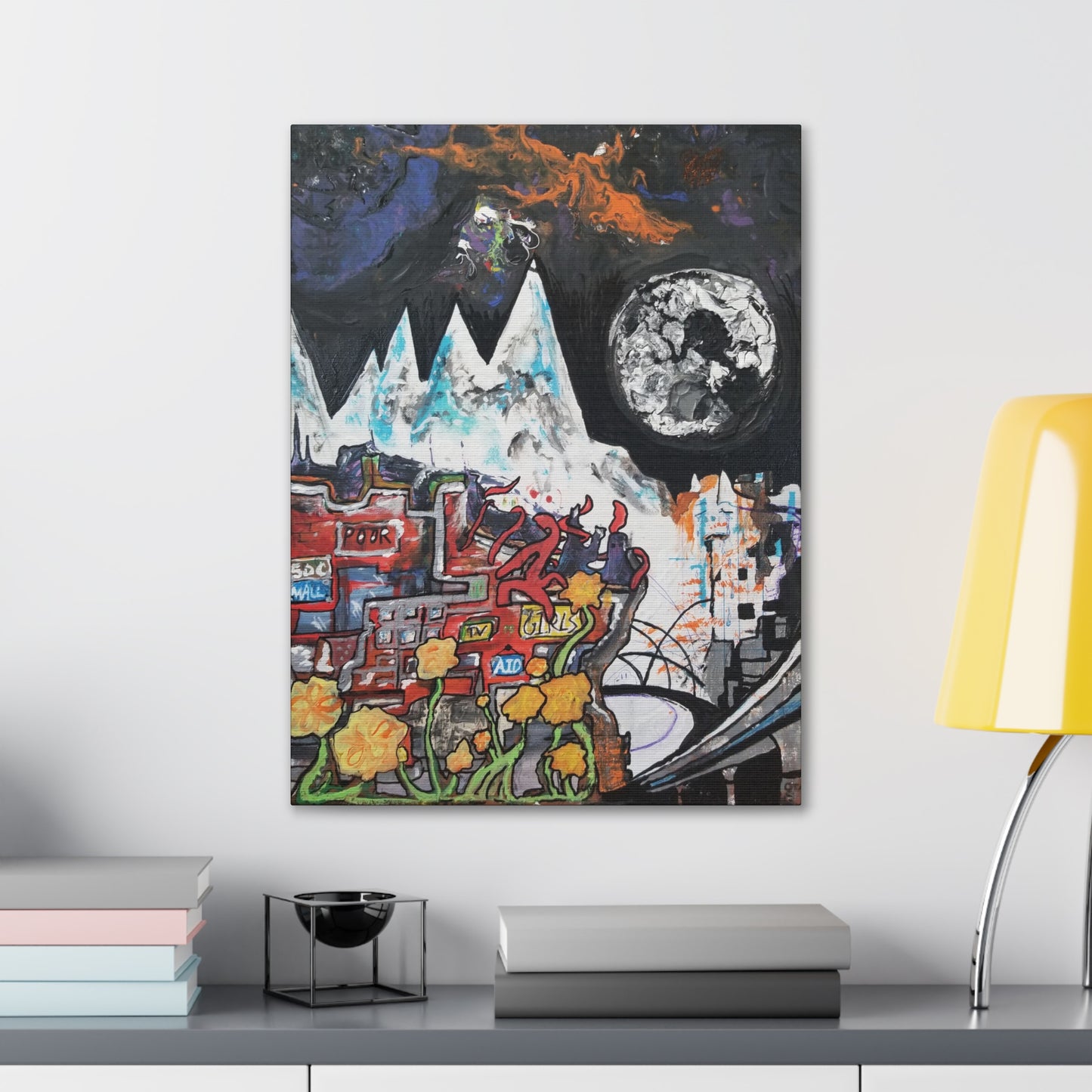 Radiohead Canvas Print - Album Cover Collage Painting - Every Radiohead Album Together on Original Painting! Great Gift for Musicians!