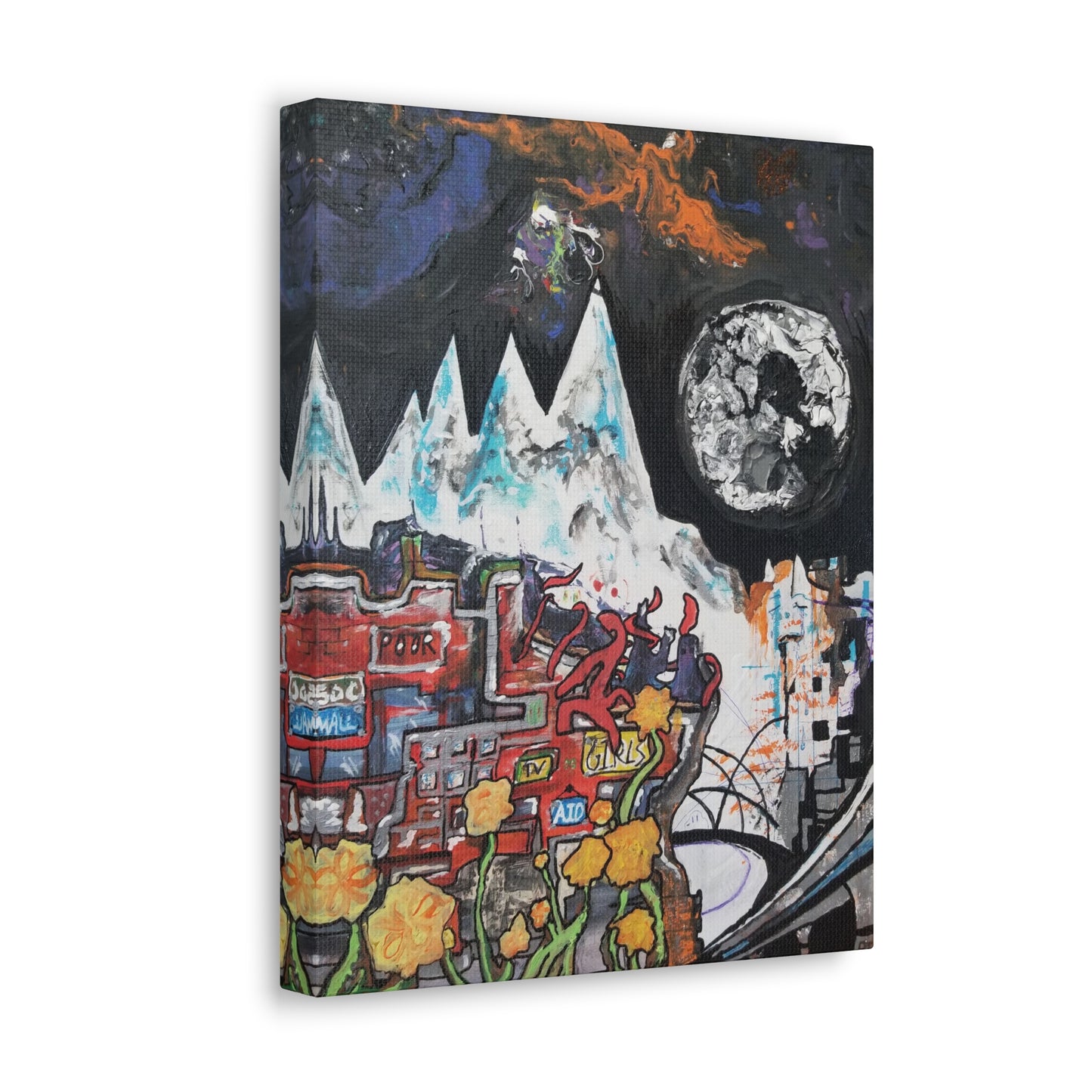 Radiohead Canvas Print - Album Cover Collage Painting - Every Radiohead Album Together on Original Painting! Great Gift for Musicians!