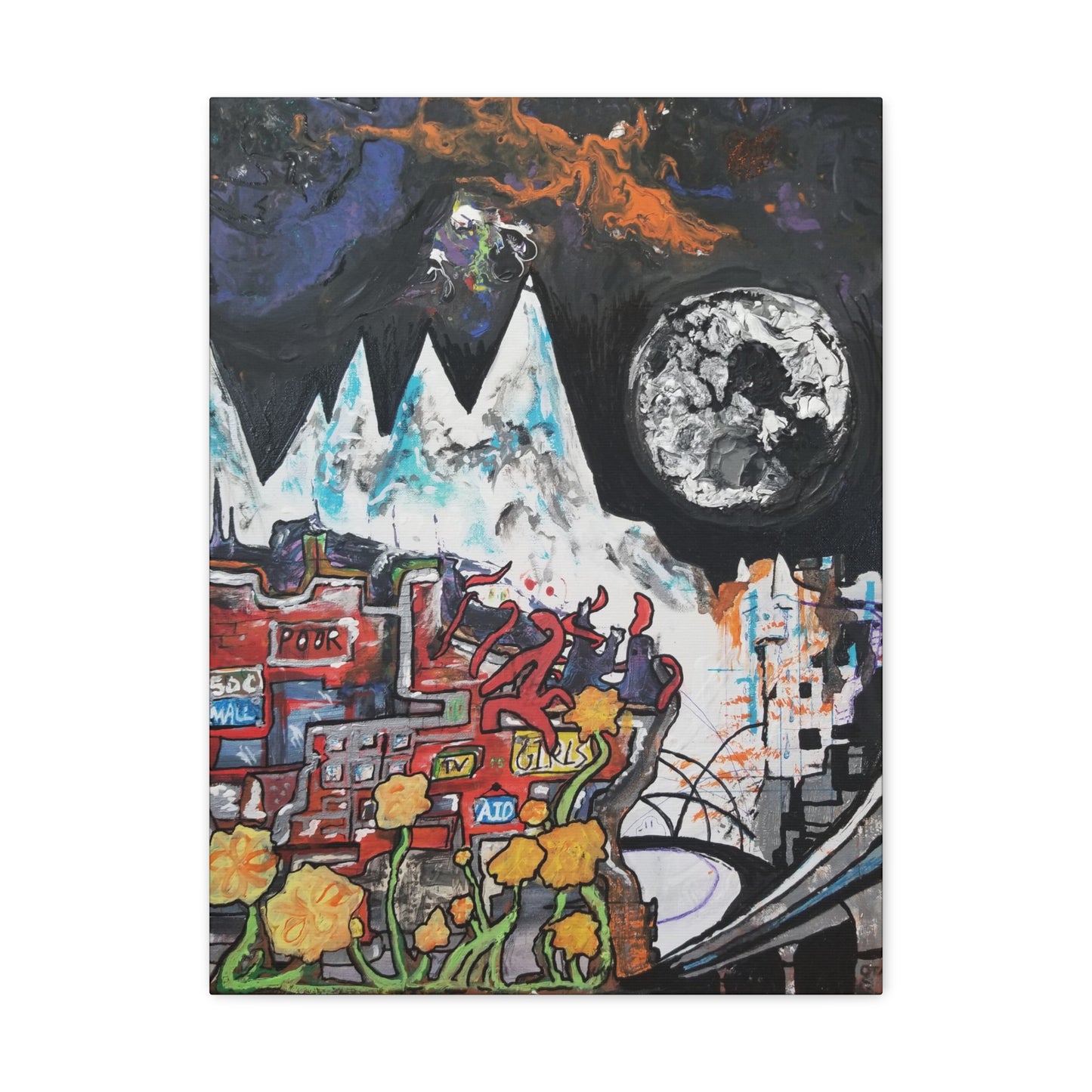 Radiohead Canvas Print - Album Cover Collage Painting - Every Radiohead Album Together on Original Painting! Great Gift for Musicians!