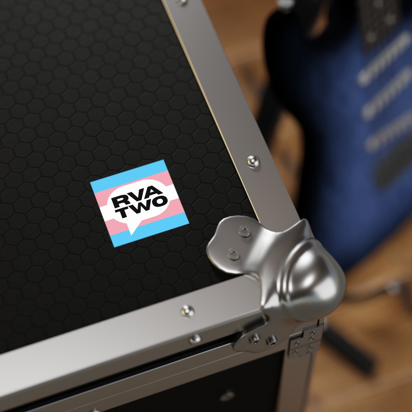 RVA TWO Trans Flag Sticker 2"x2"