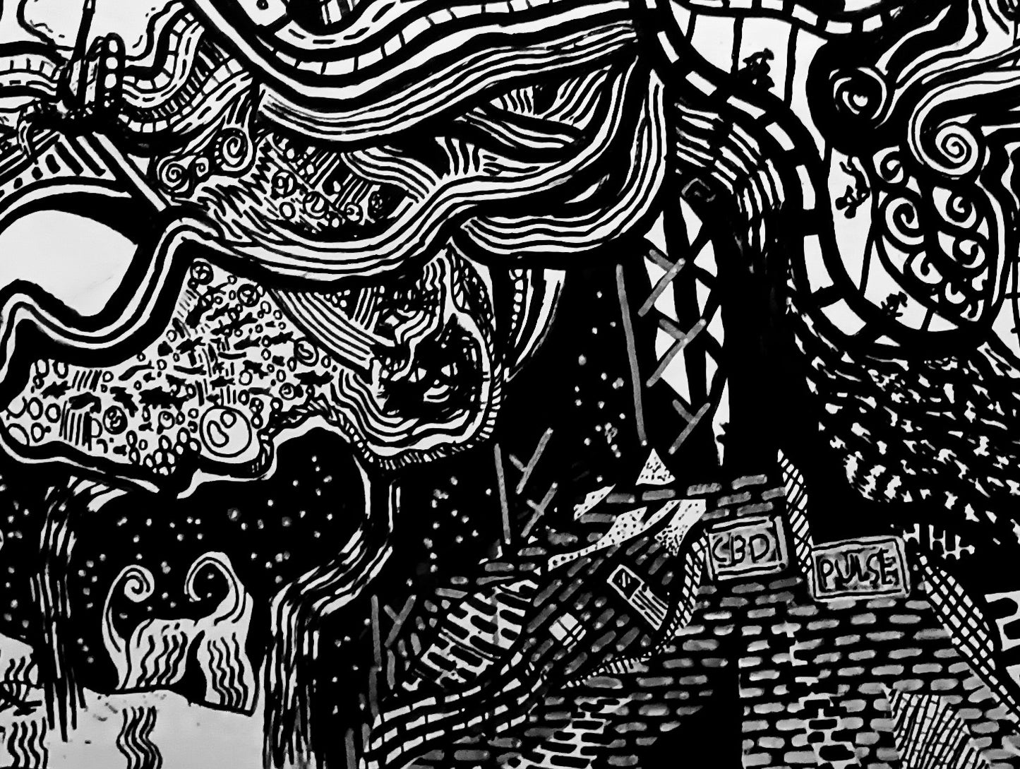 RVAGRAYS Original 4'x3' Acrylics & Ink on Wood